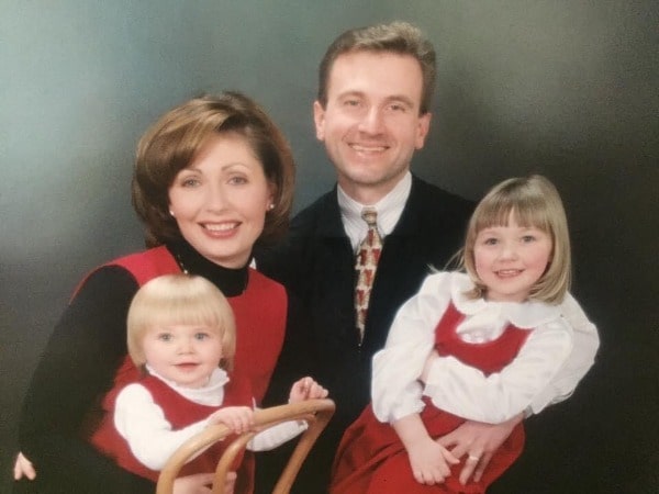 Lydia Kulbida with her husband and two daughters.
